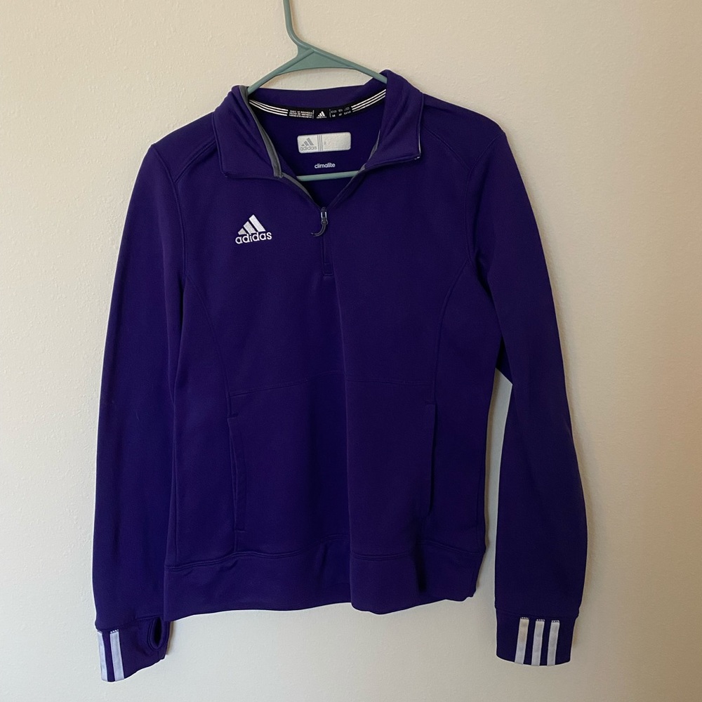 Adidas 1/4 Zip Pull Over | Size: Medium | Color: Purple